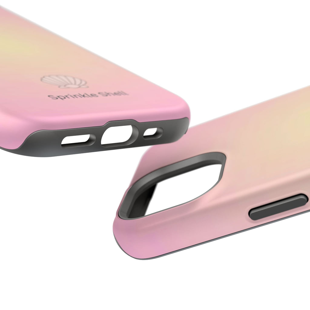 MagSafe light pink and yellow aura case