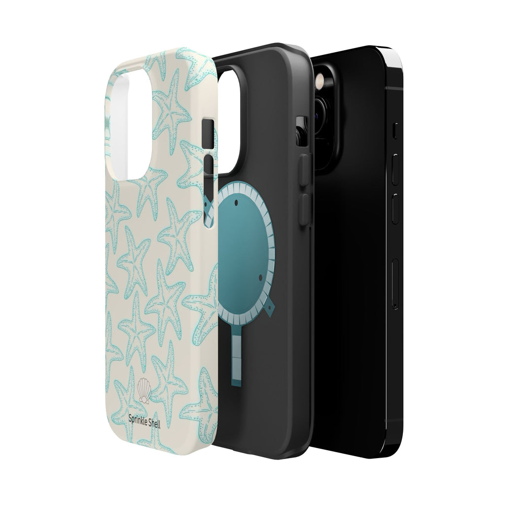 MagSafe teal starfish case