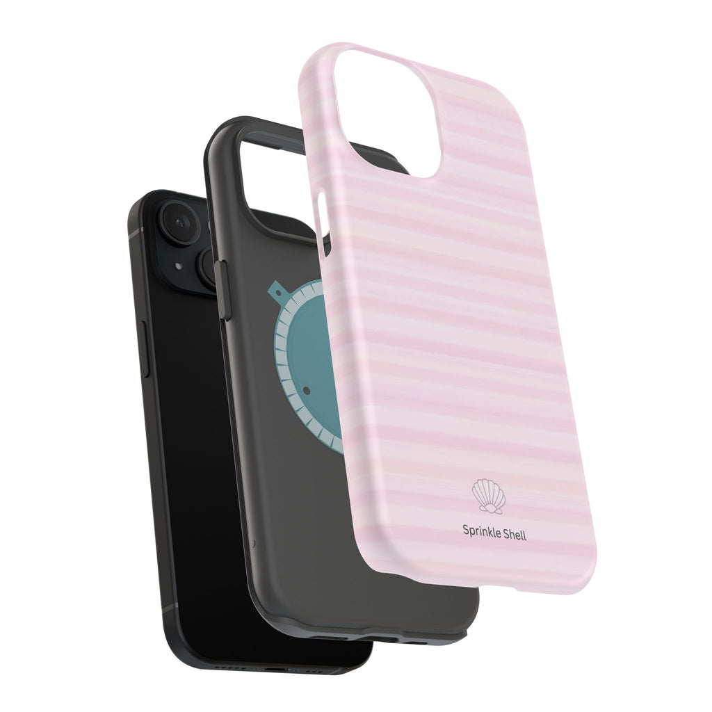 MagSafe pink stripes case