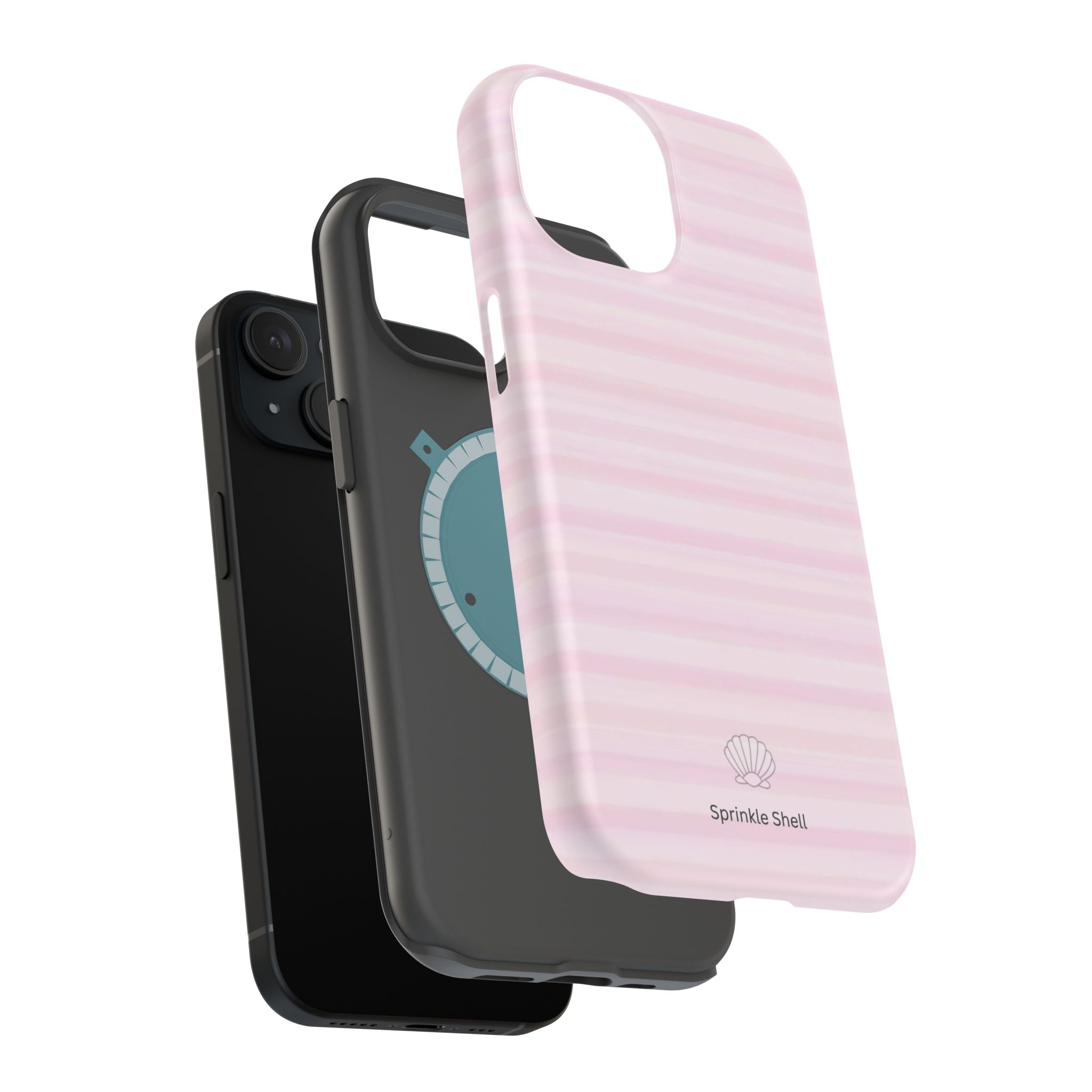 MagSafe pink stripes case