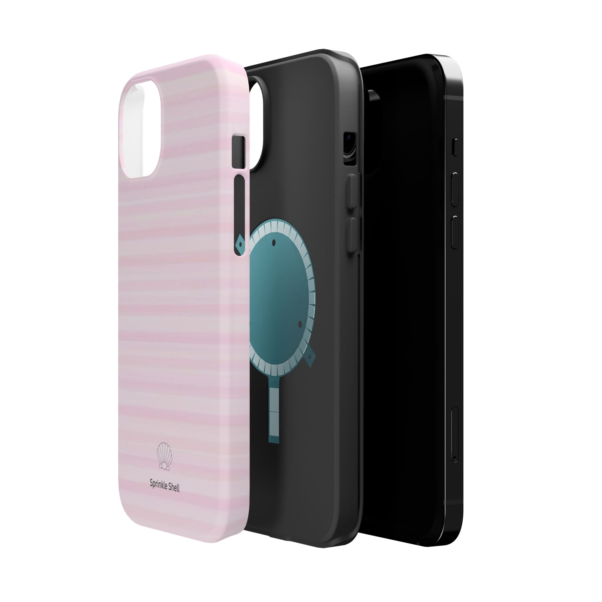 MagSafe pink stripes case