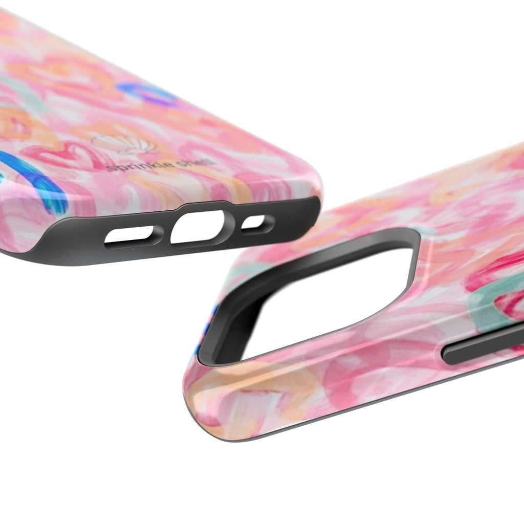 MagSafe rainbow hearts case