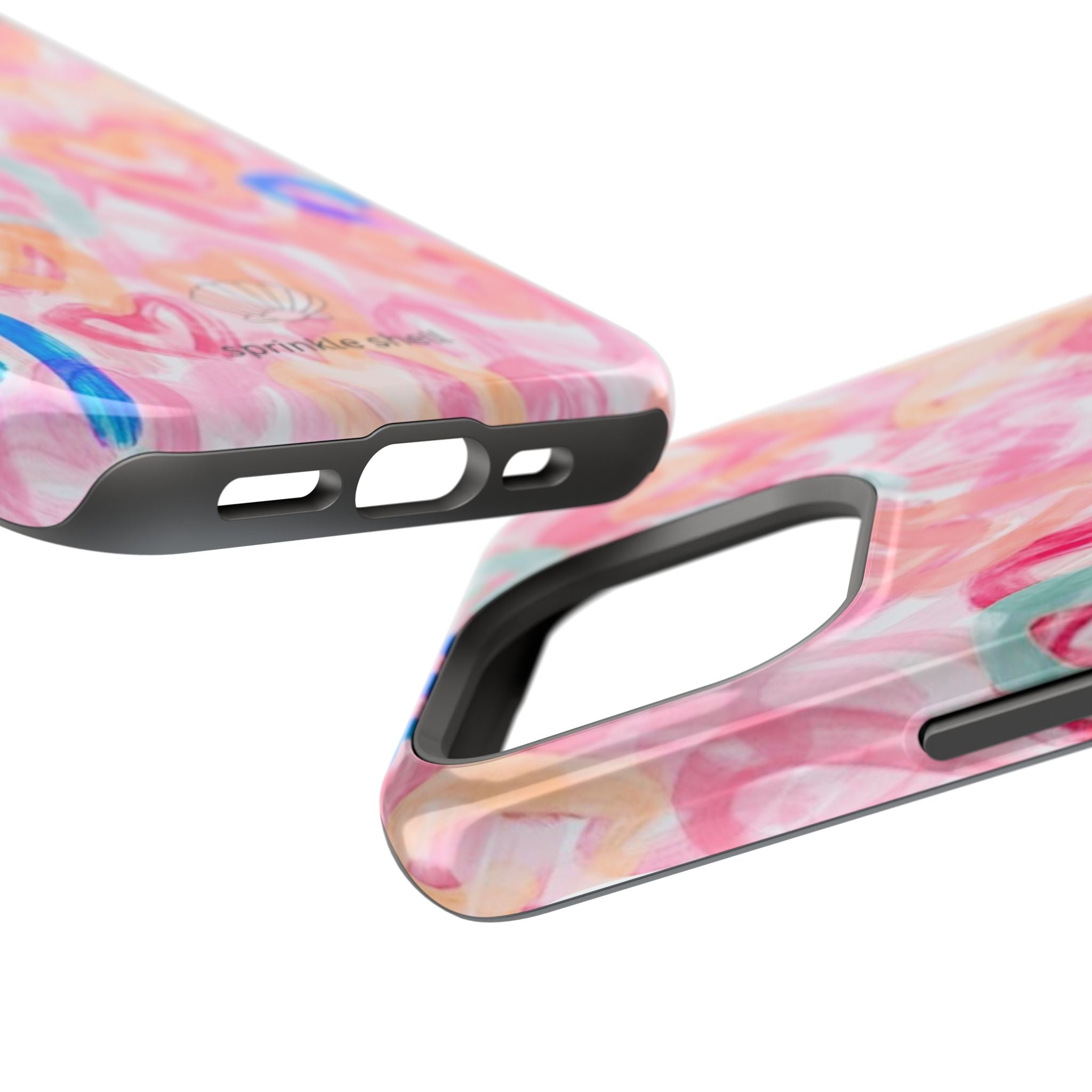 MagSafe rainbow hearts case