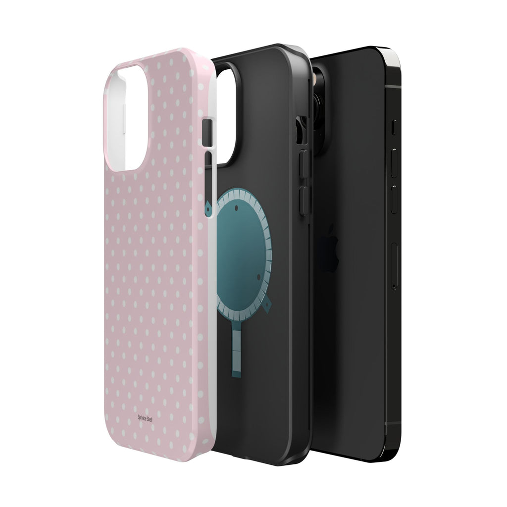MagSafe light pink polka dots case