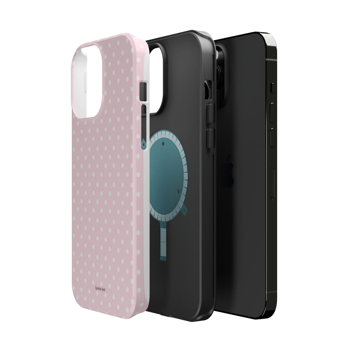 MagSafe light pink polka dots case