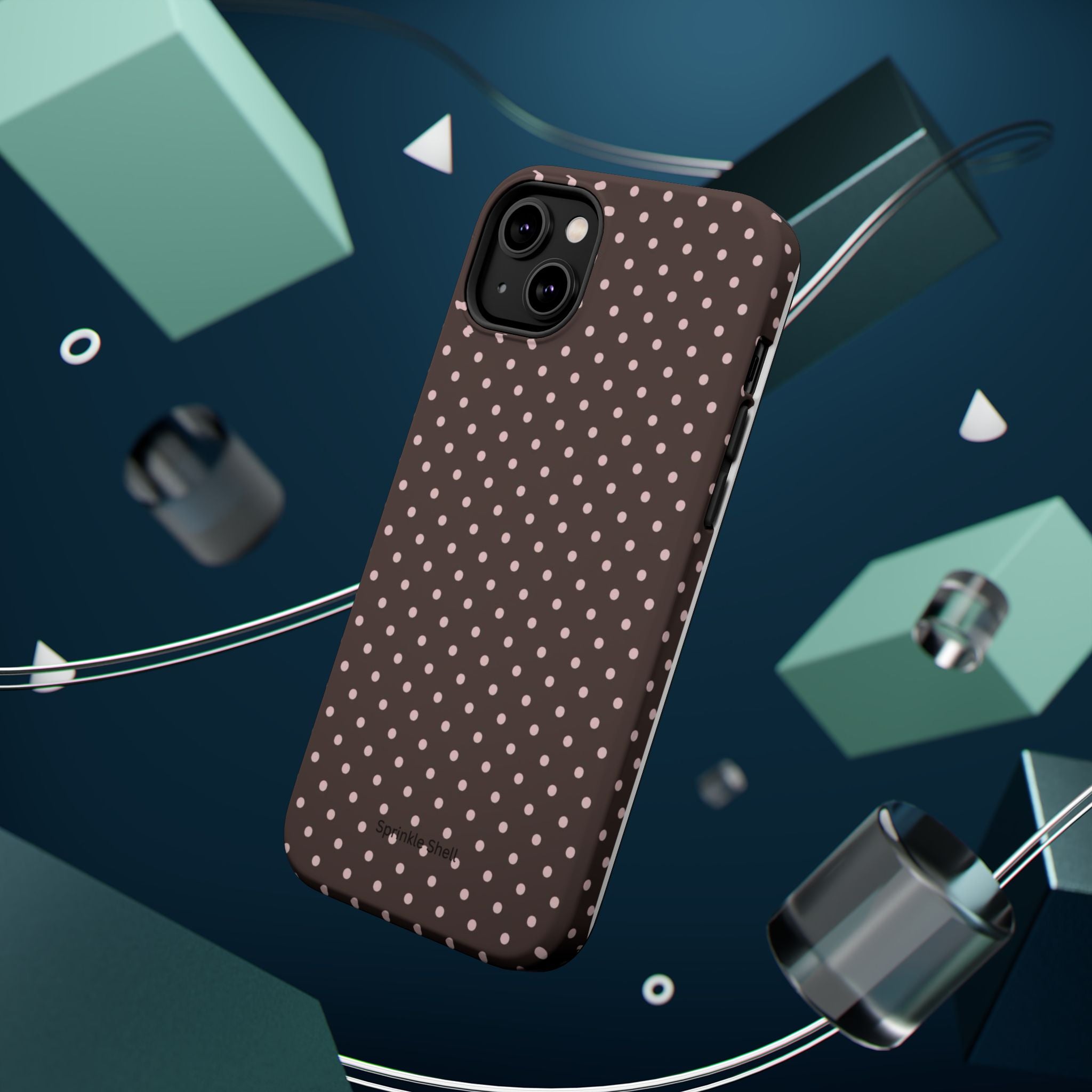 MagSafe Brown And Pink Polkadot Iphone Case