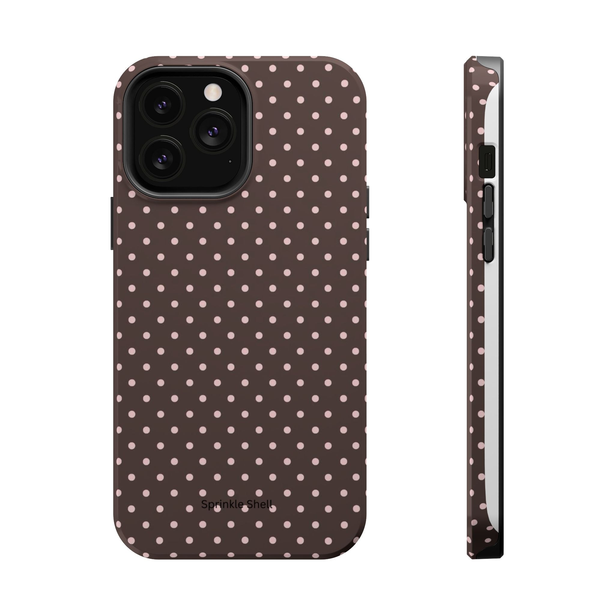 MagSafe Brown And Pink Polkadot Iphone Case