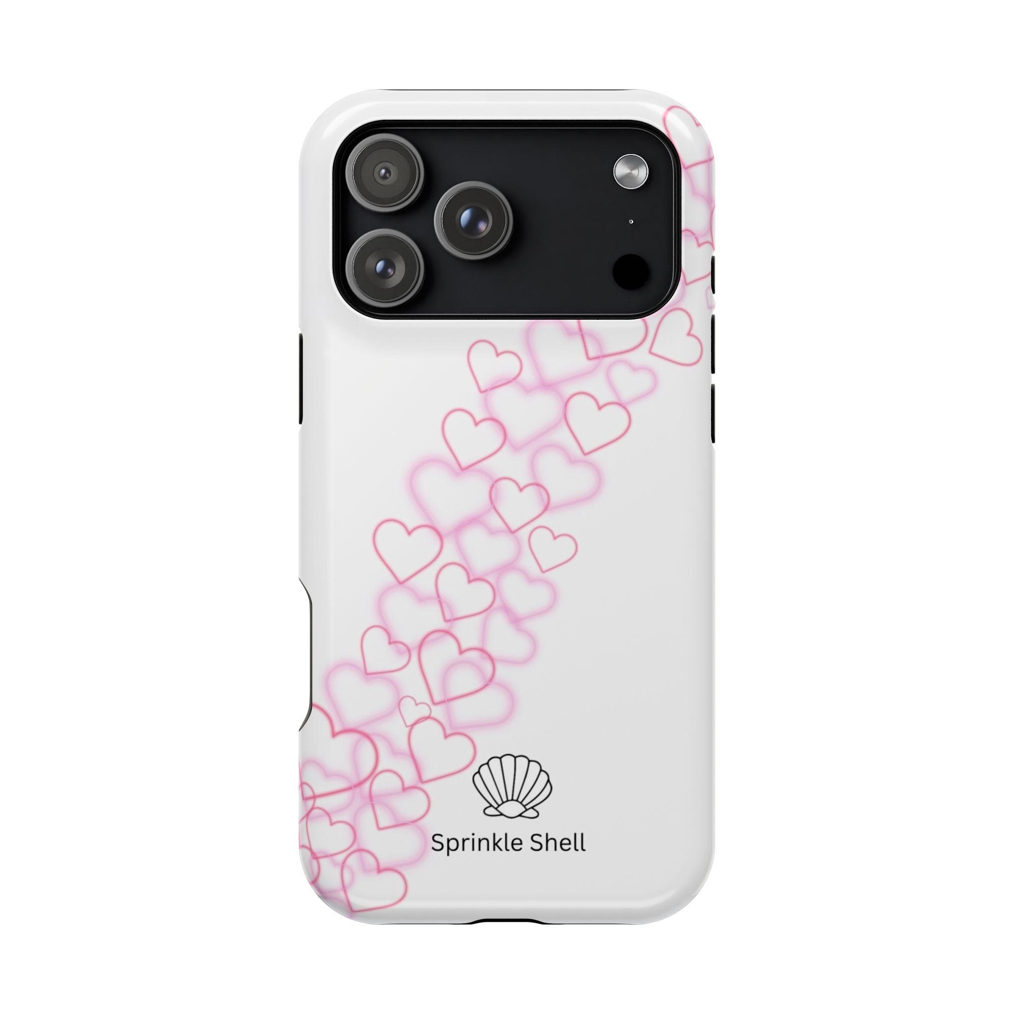 MagSafe pink hearts phone case