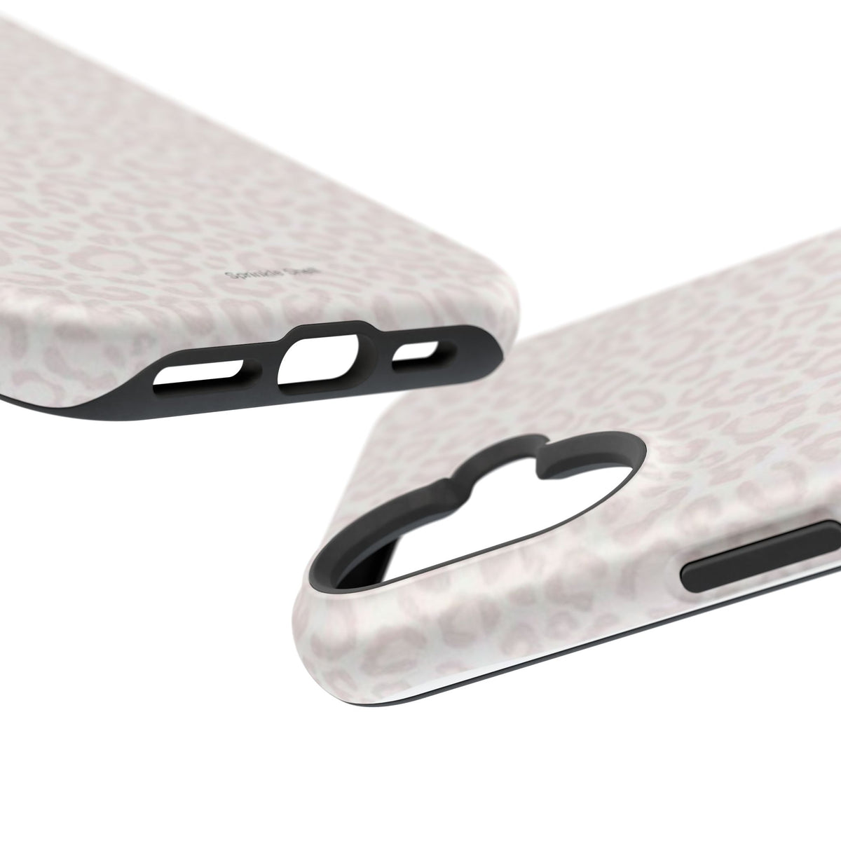 MagSafe white cheetah print case
