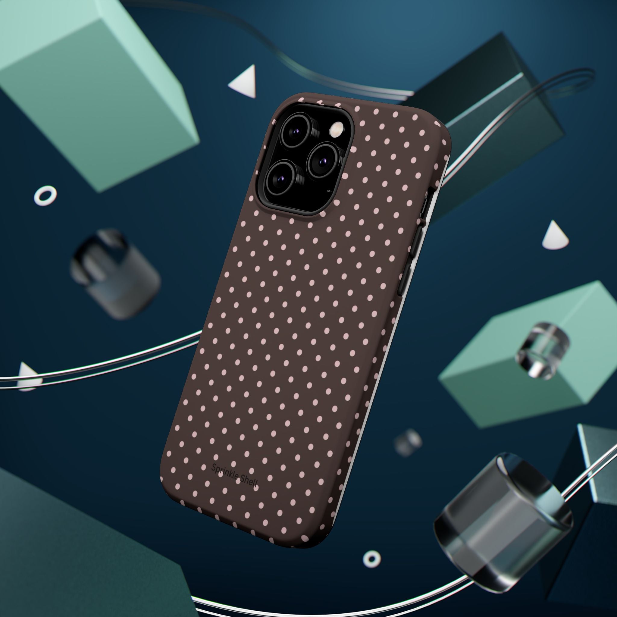 MagSafe Brown And Pink Polkadot Iphone Case
