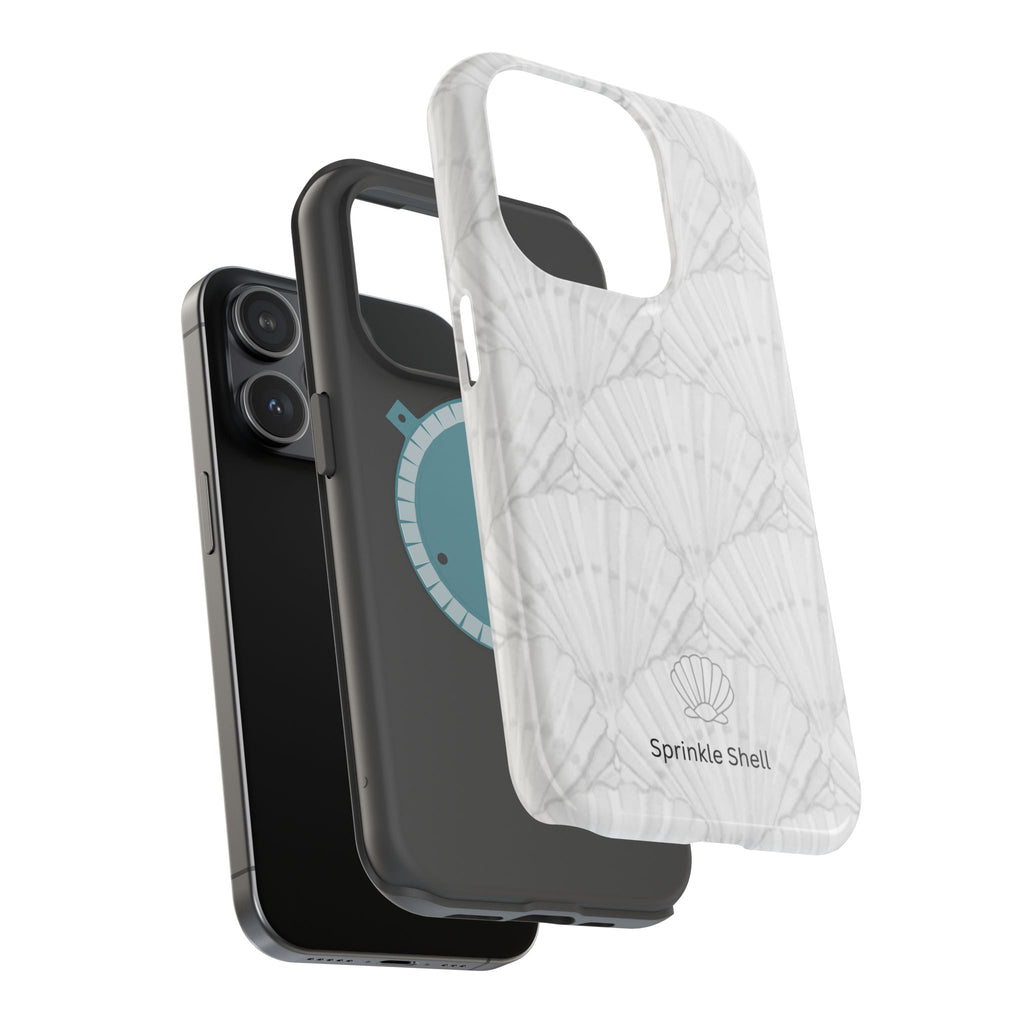 Shell-Pattern Magnetic Impact Phone Case — Protective Modular iPhone Cover