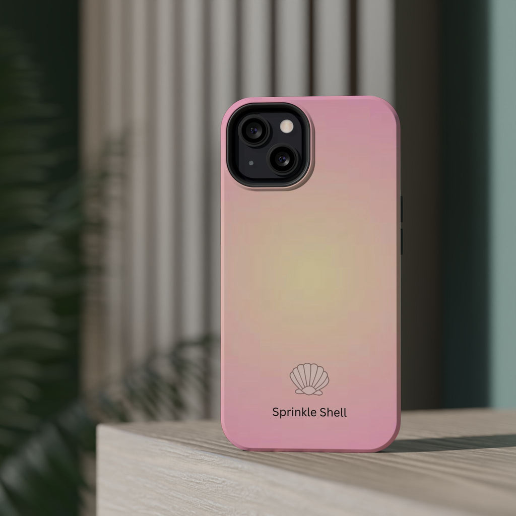 MagSafe light pink and yellow aura case
