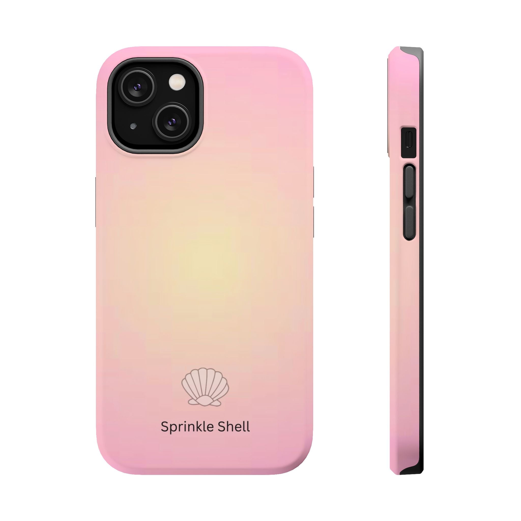 MagSafe light pink and yellow aura case