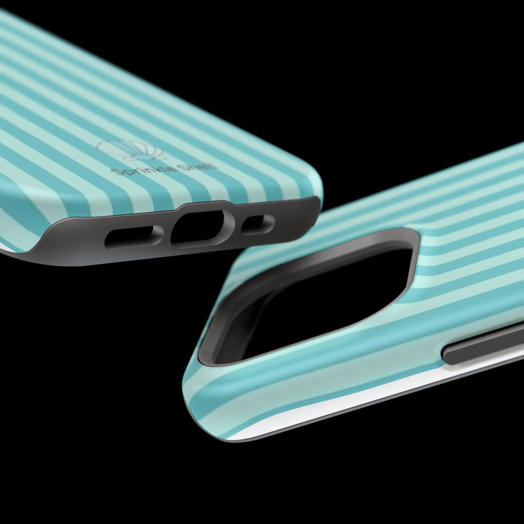 MagSafe teal striped case