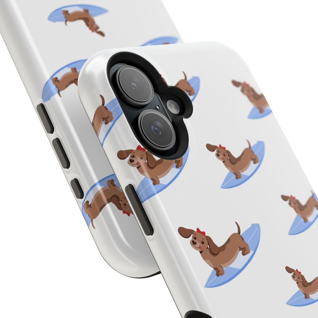 MagSafe surfing dachsund phone case