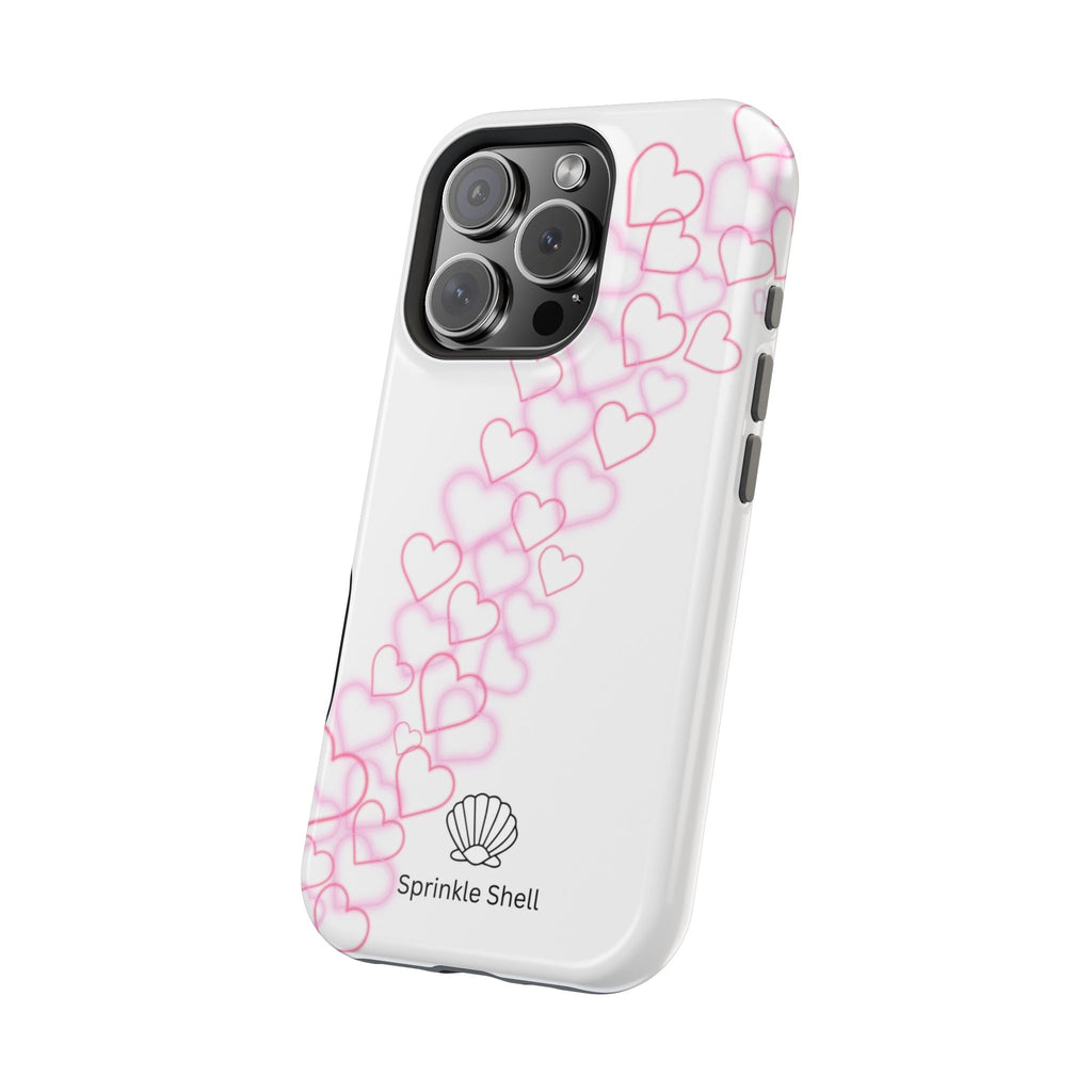 MagSafe pink hearts phone case