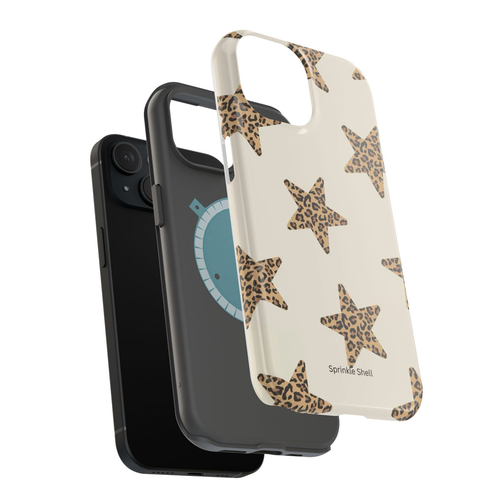 MagSafe Cheetah Print Stars iPhone Case