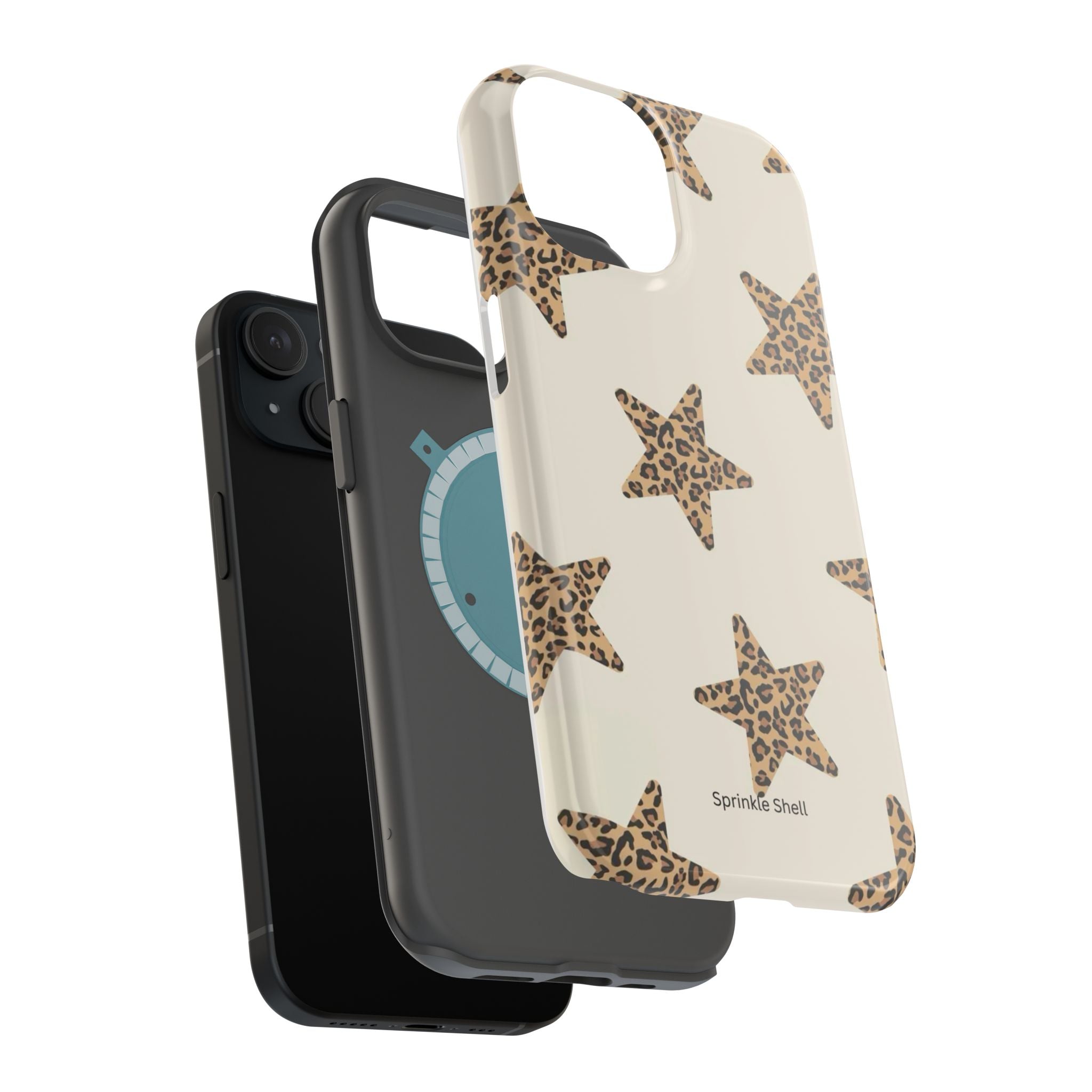 MagSafe Cheetah Print Stars iPhone Case