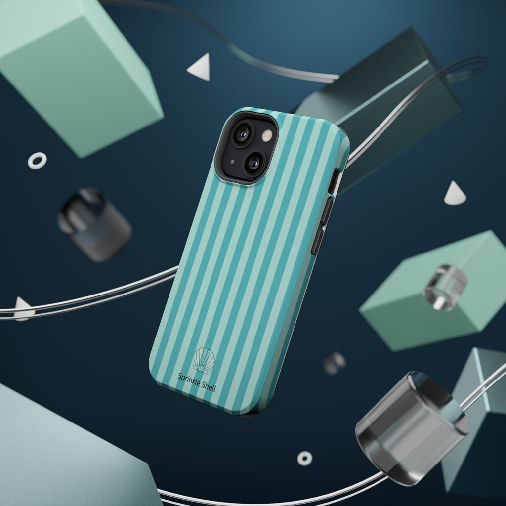 MagSafe teal striped case