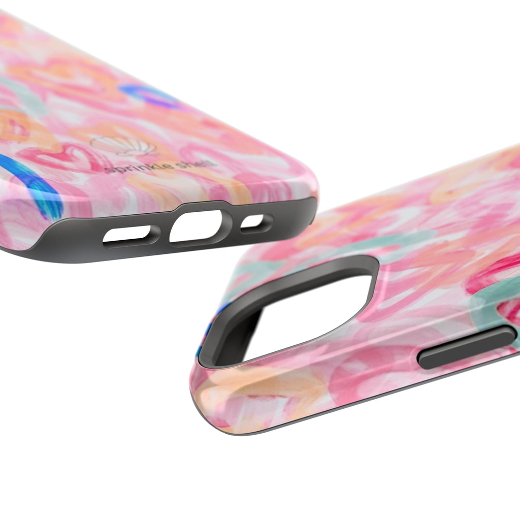 MagSafe rainbow hearts case
