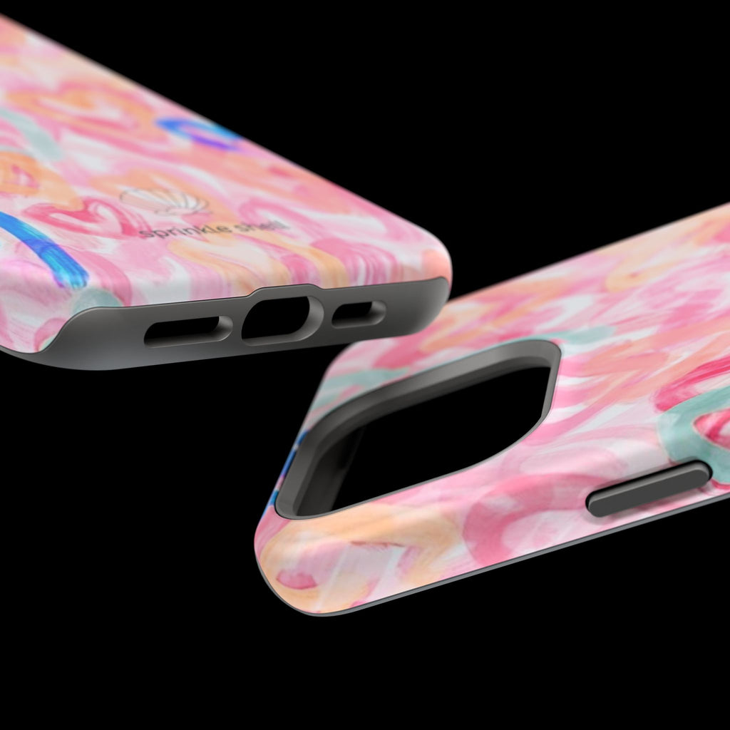 MagSafe rainbow hearts case