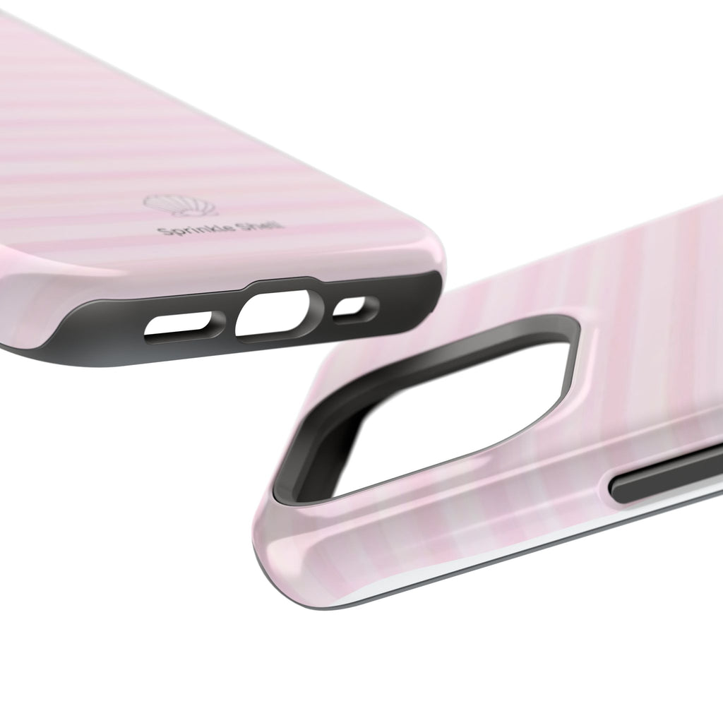 MagSafe pink stripes case