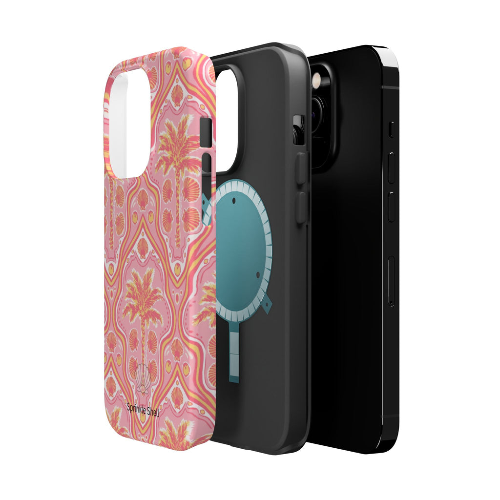 MagSafe pink pink summer palm tree case