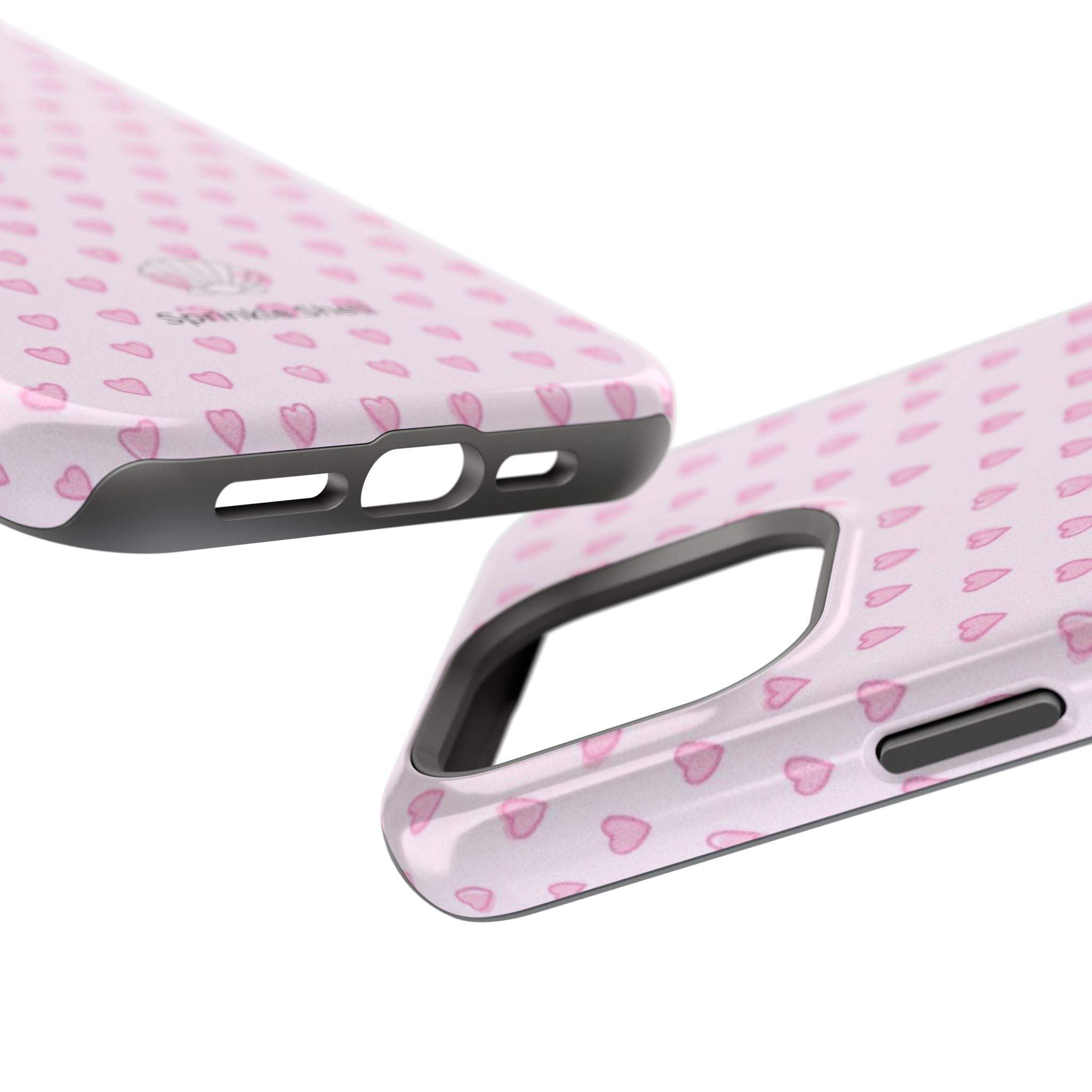 MagSafe pink hearts case
