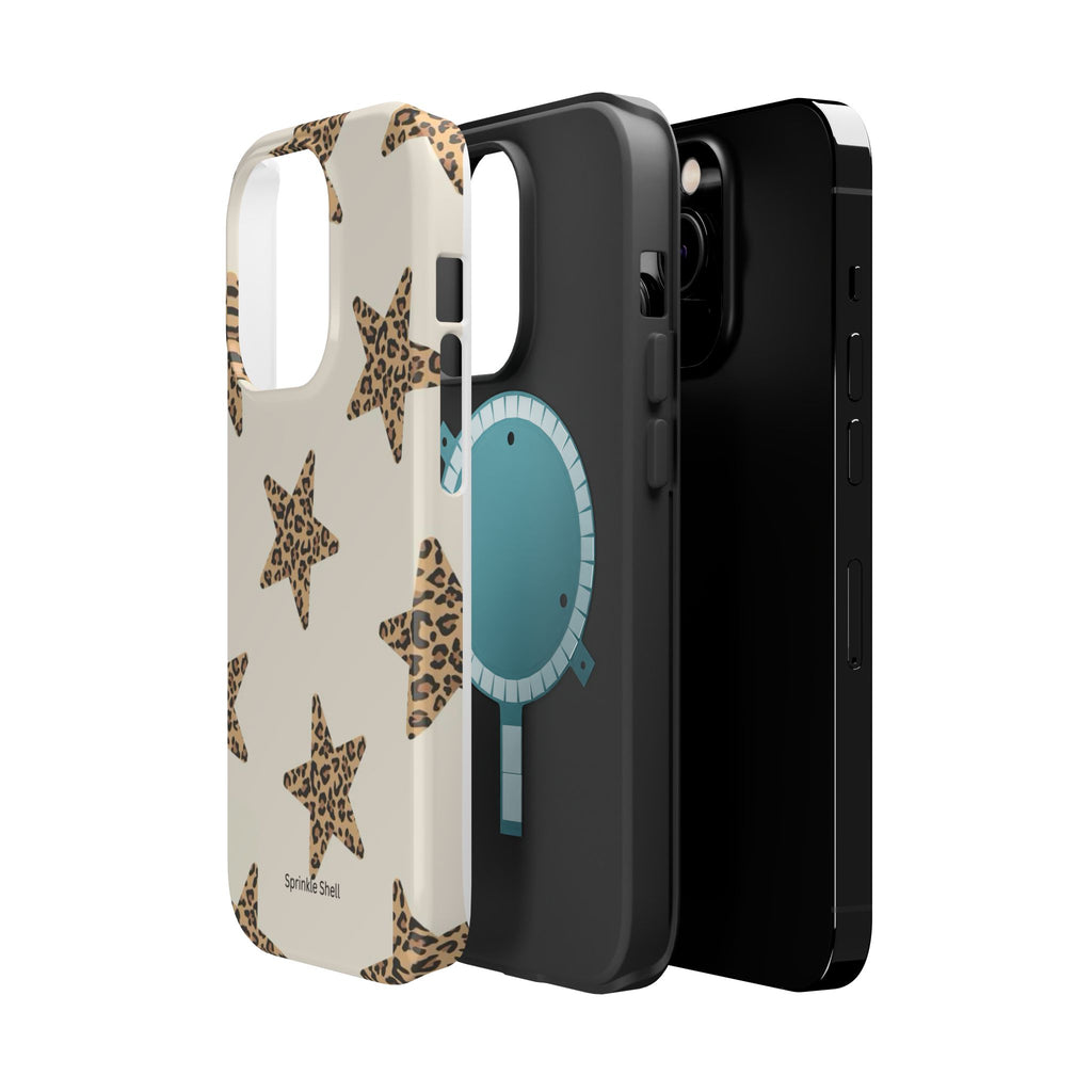 MagSafe Cheetah Print Stars iPhone Case