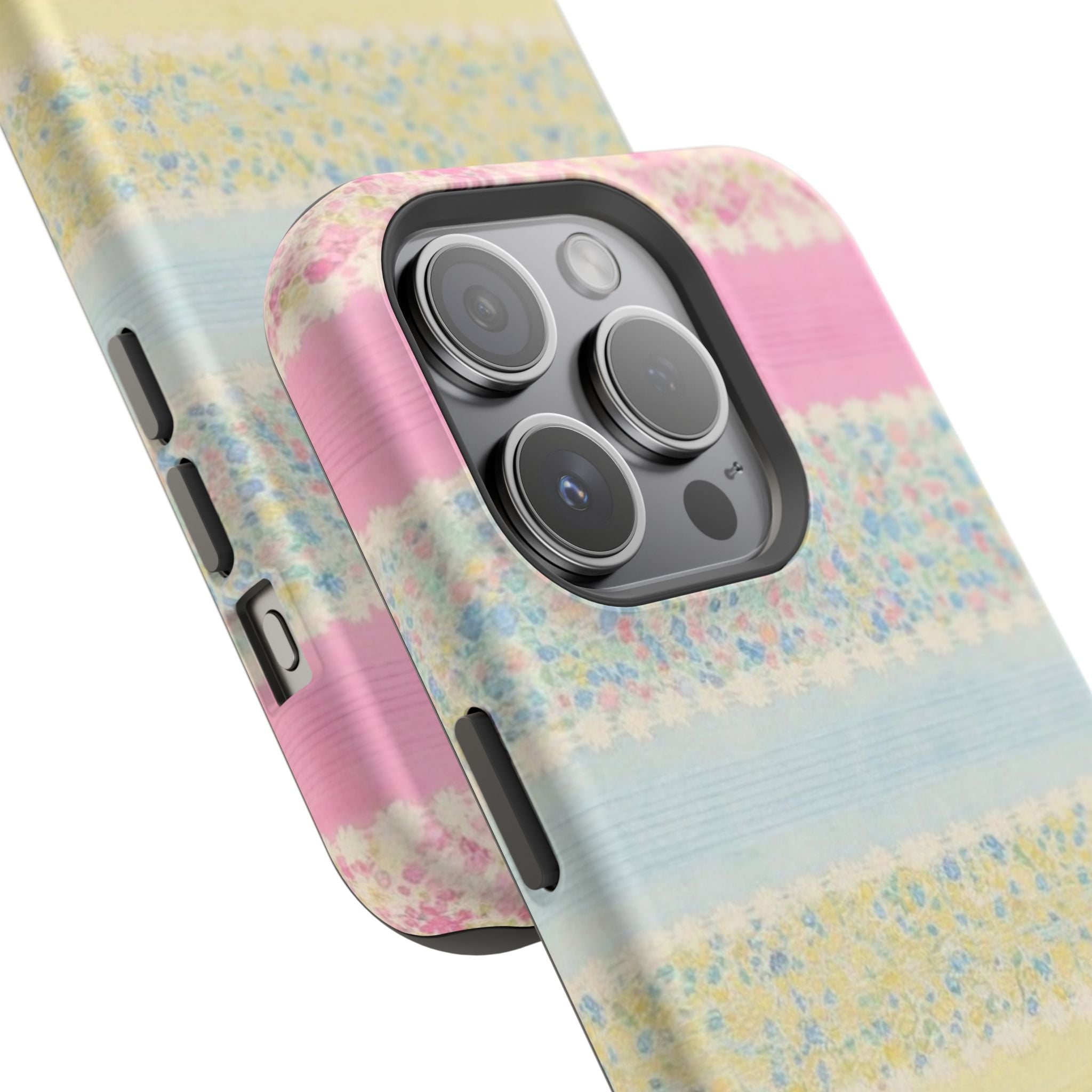 MagSafe pastel floral striped case