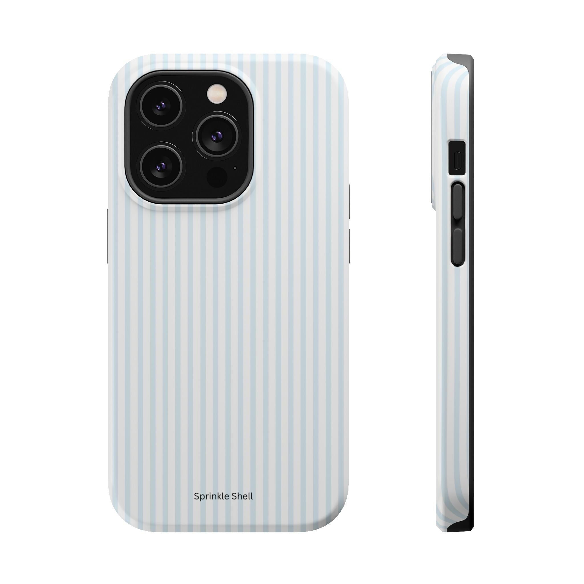 MagSafe light blue stripes iphone case