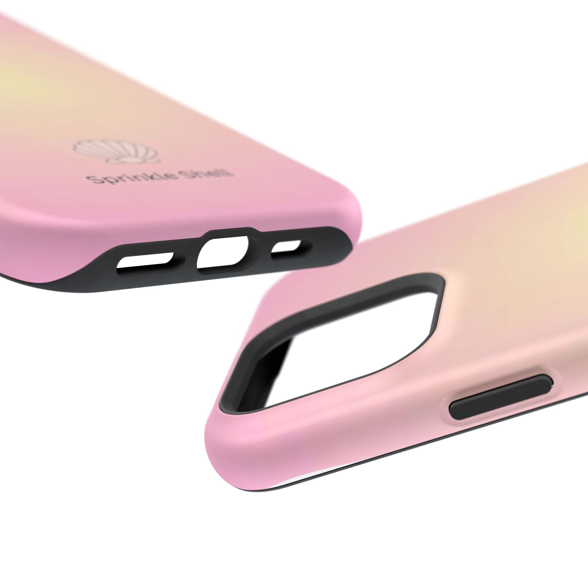 MagSafe light pink and yellow aura case