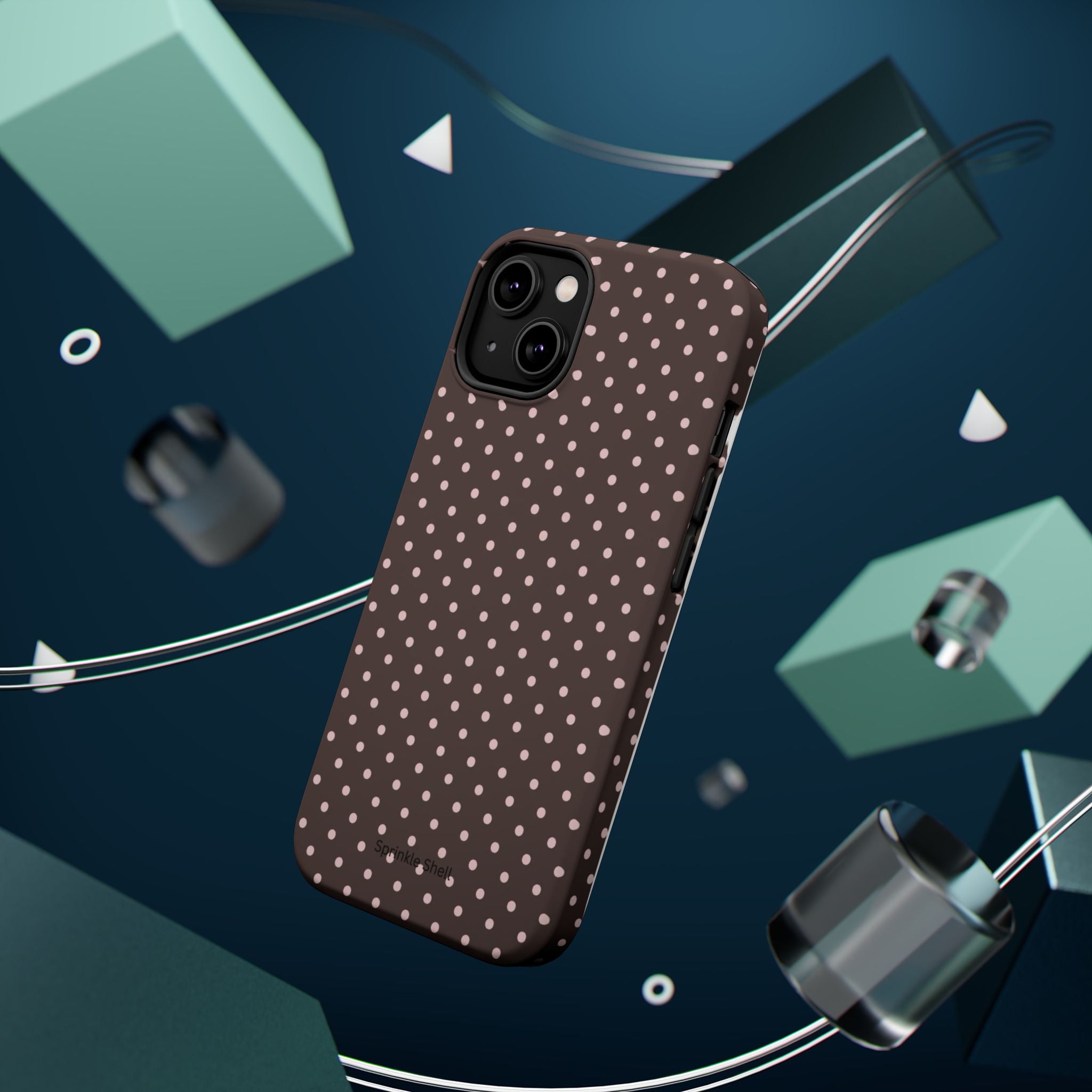 MagSafe Brown And Pink Polkadot Iphone Case