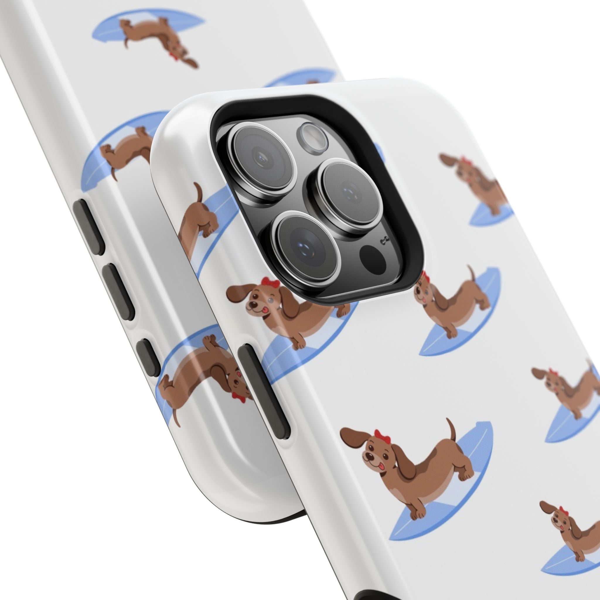 MagSafe surfing dachsund phone case