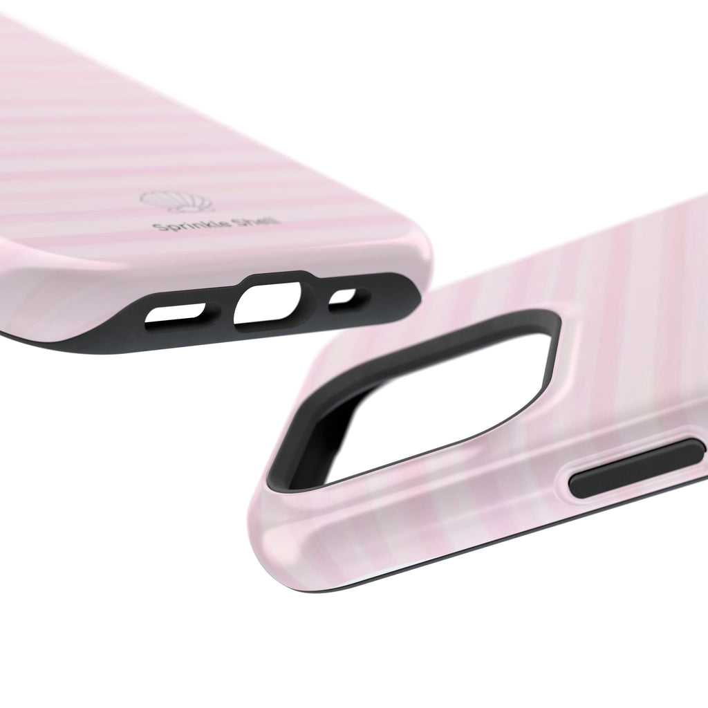 MagSafe pink stripes case