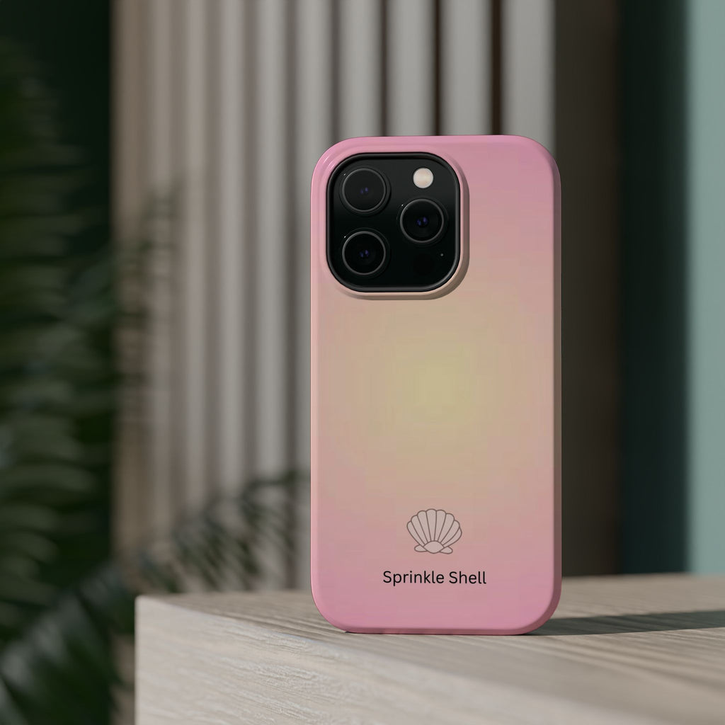 MagSafe light pink and yellow aura case