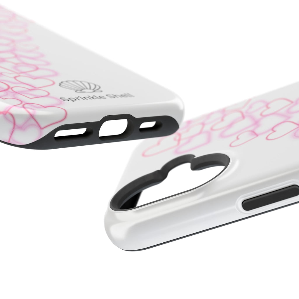 MagSafe pink hearts phone case
