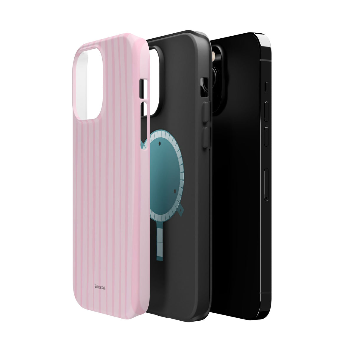 MagSafe pink uneven lines case