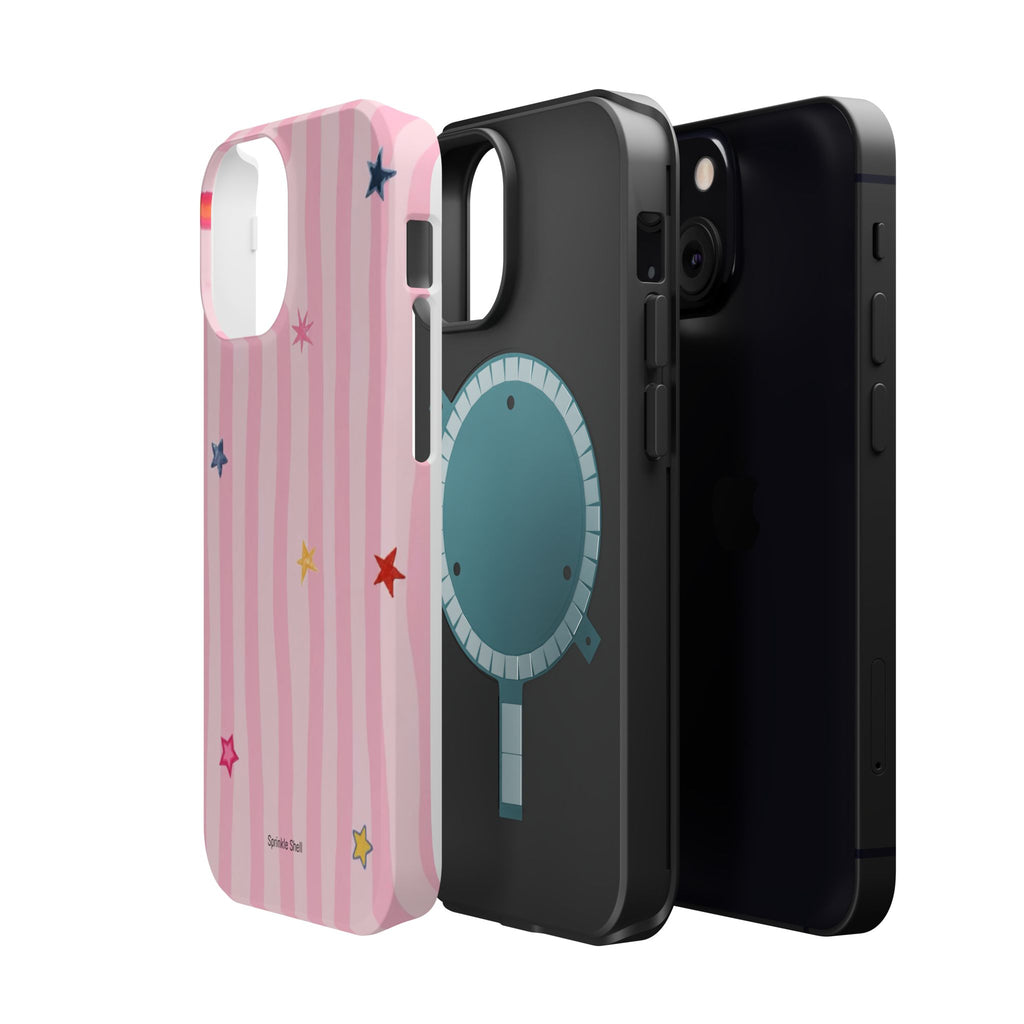 MagSafe pink lines & stars case