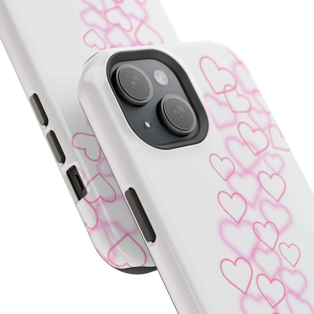 MagSafe pink hearts phone case
