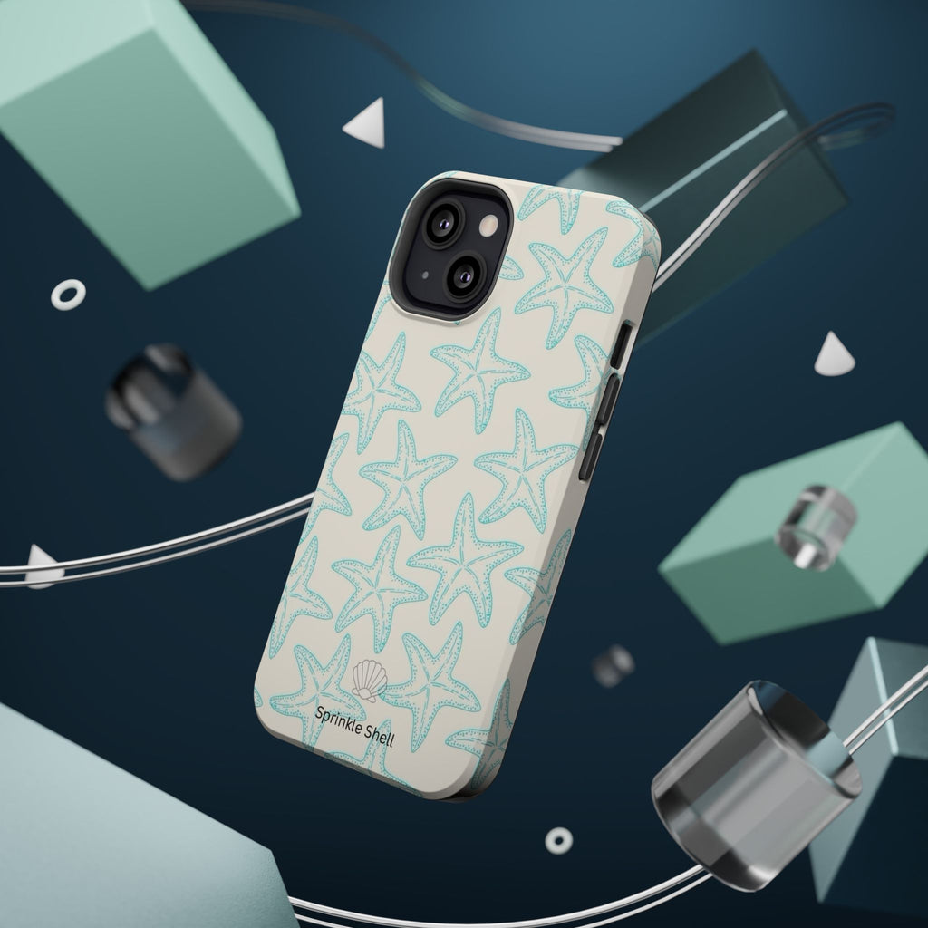 MagSafe teal starfish case