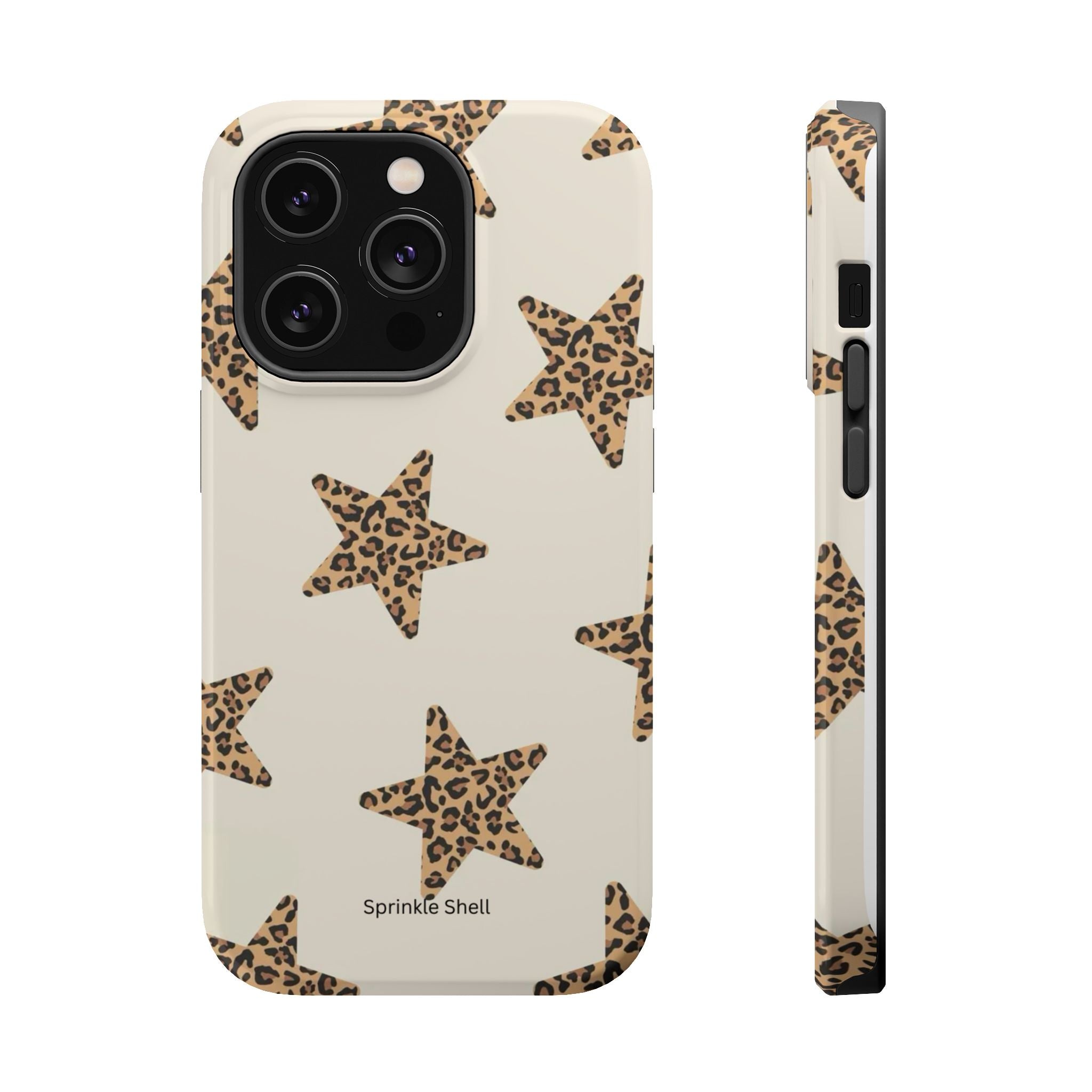 MagSafe Cheetah Print Stars iPhone Case