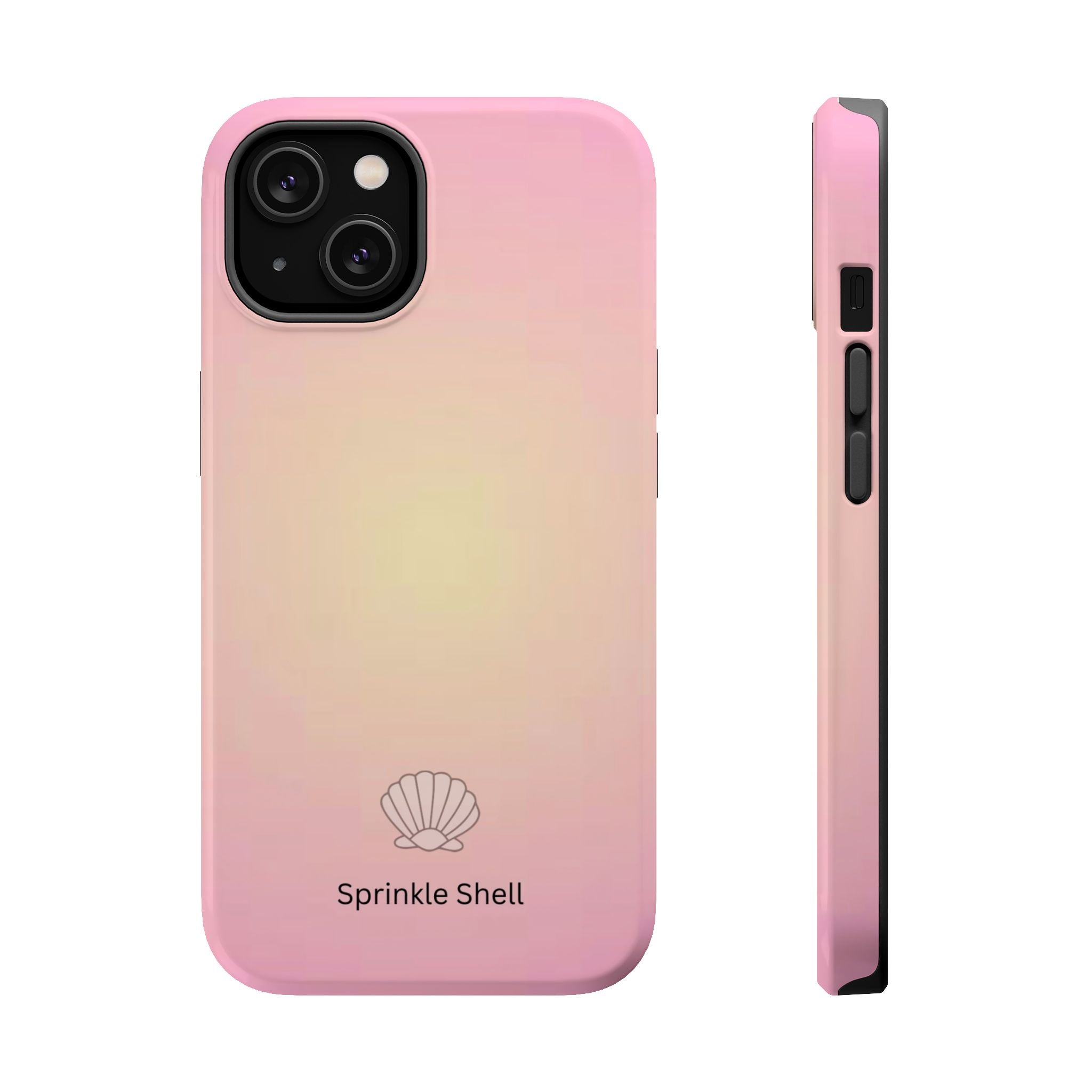MagSafe light pink and yellow aura case