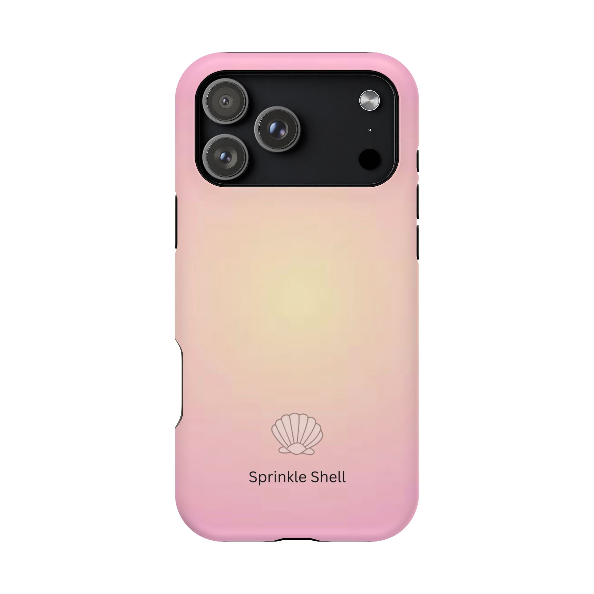 MagSafe light pink and yellow aura case