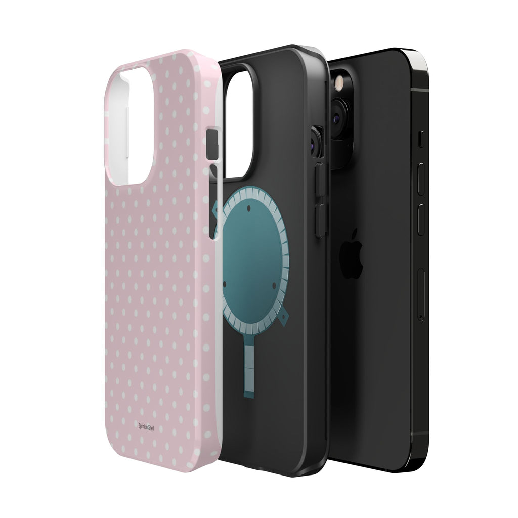 MagSafe light pink polka dots case