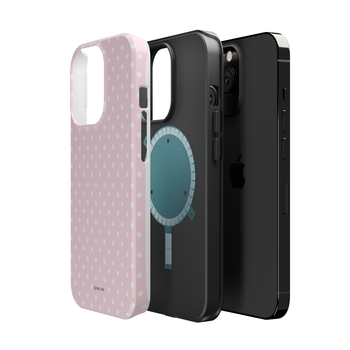 MagSafe light pink polka dots case