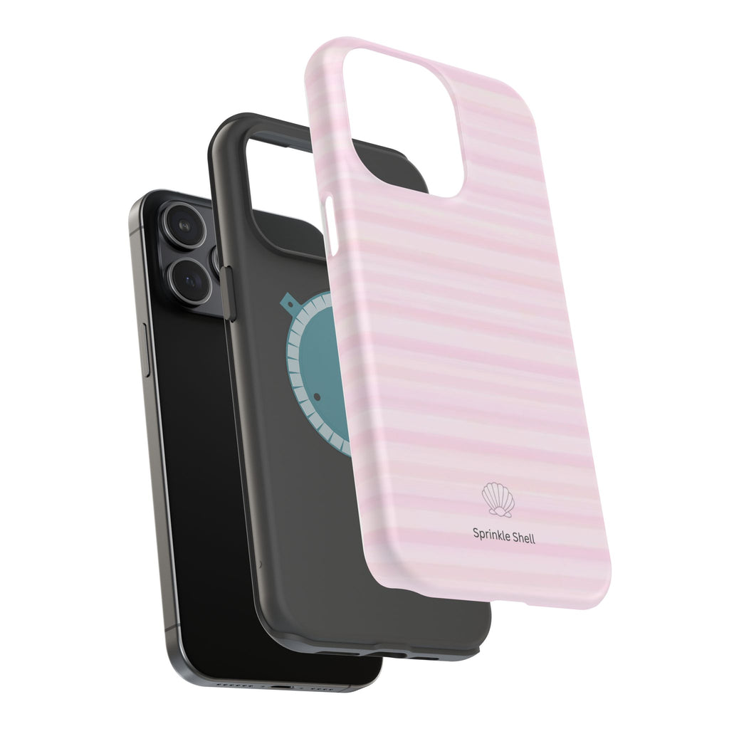MagSafe pink stripes case