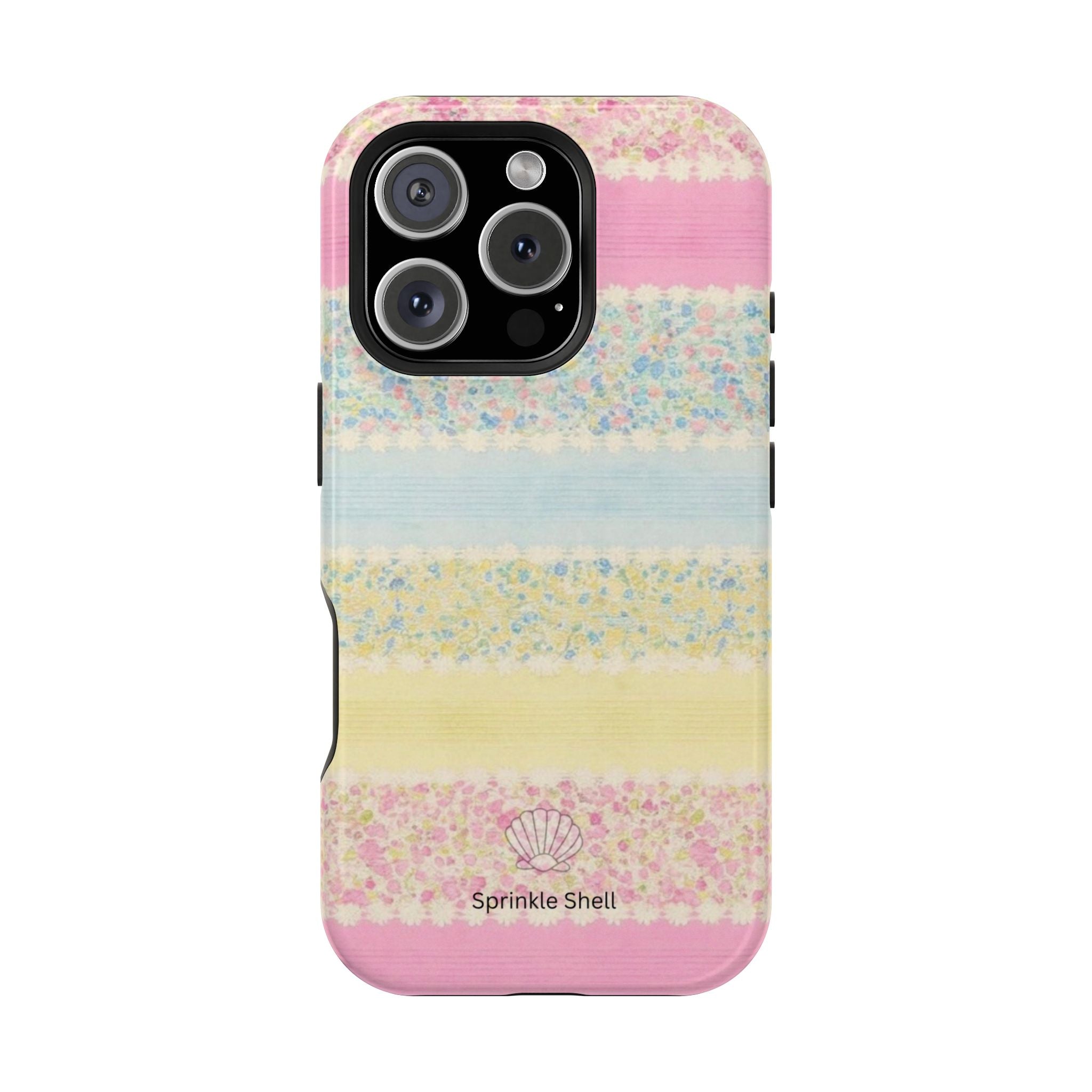 MagSafe pastel floral striped case