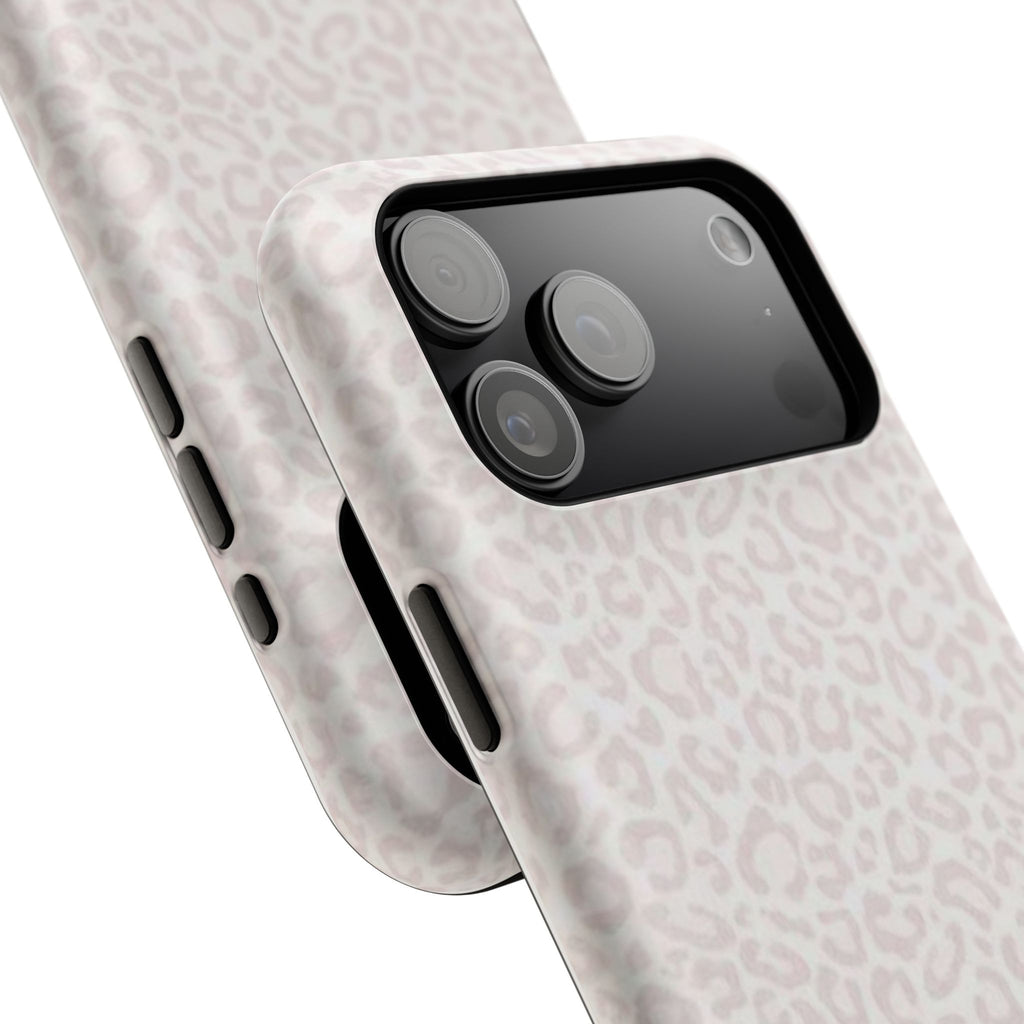 MagSafe white cheetah print case