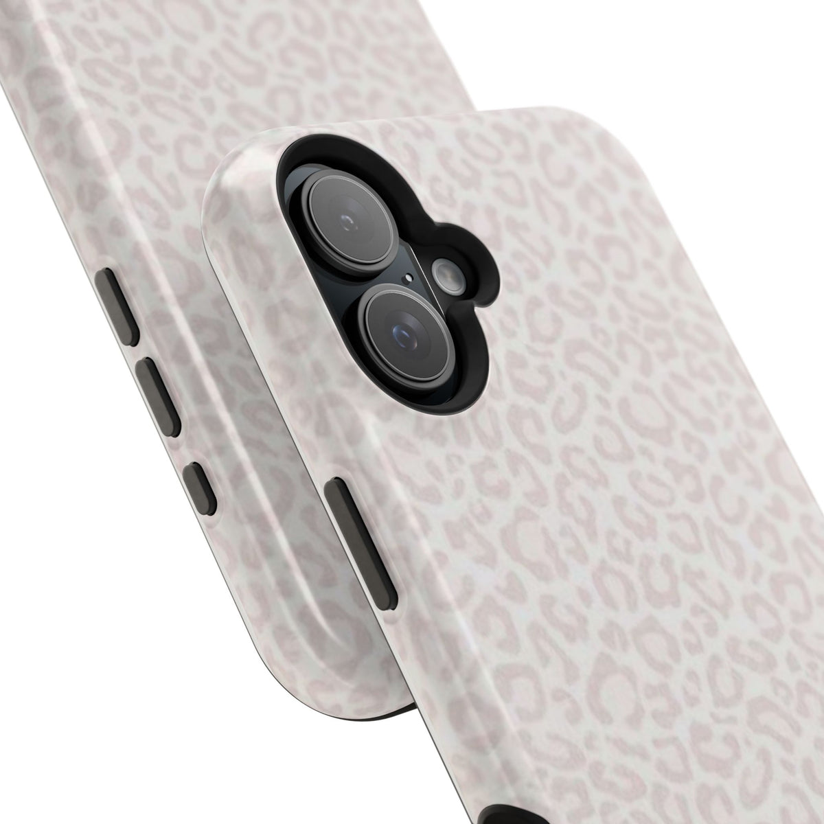 MagSafe white cheetah print case